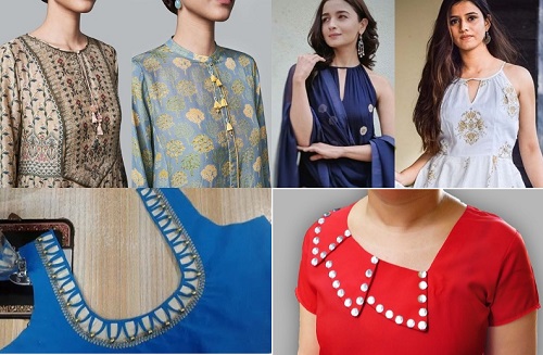 Neck Design For | Kurti | Blouse | suit | kurta | kameez | dress | tops |  With Collar - YouTube