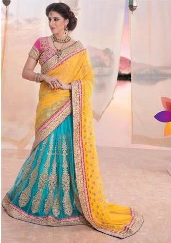 Lehenga Saree for Engagement