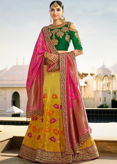 Multi colored Lehenga for Parties and Weddings