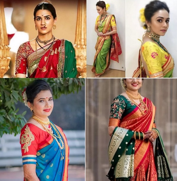 DARK RED NAUVARI SAREE – Rentsake – India's Largest Online Costume Rental  Store