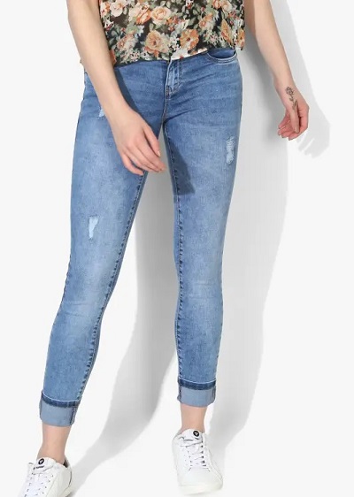 No Skin Show Distressed Jeans