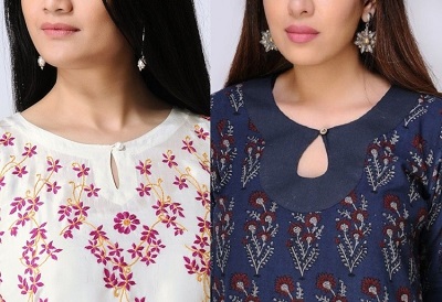 Notched Collared Design for Kurti