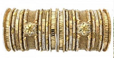 Rhinestone and Cutwork Bangle Set For weddings