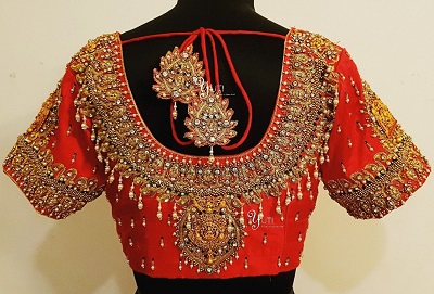 Sequin Wok Saree Blouse For Pattu sarees