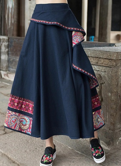 Stylish Layered Style Skirt Design