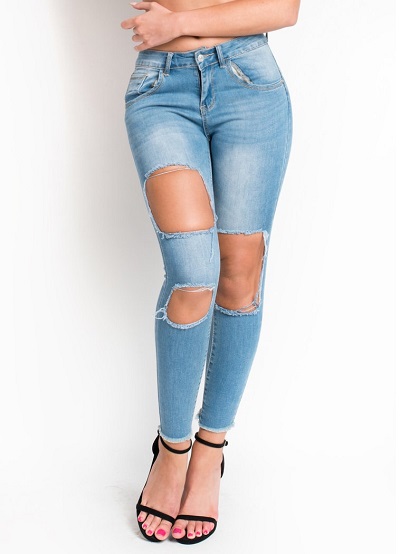 Stylish pair of Distressed Jeans