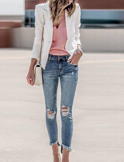 Trendy Rugged looking Pair of Jeans