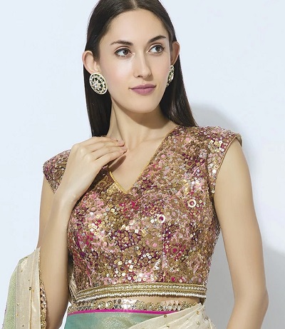 V Neckline New Model Saree Blouse Pattern