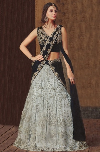 Western Lehenga Saree Partywear Design