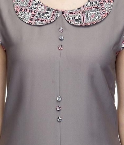 Peter Pan Collar Style Salwar Suit Neck Design