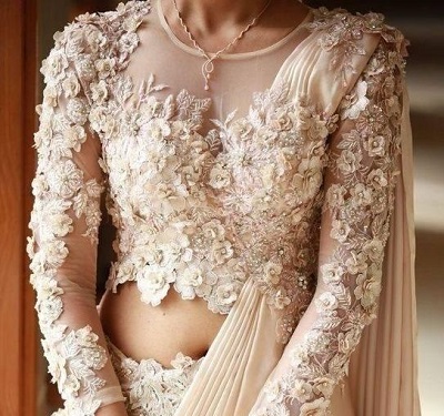 Stylish lace Net Saree Blouse