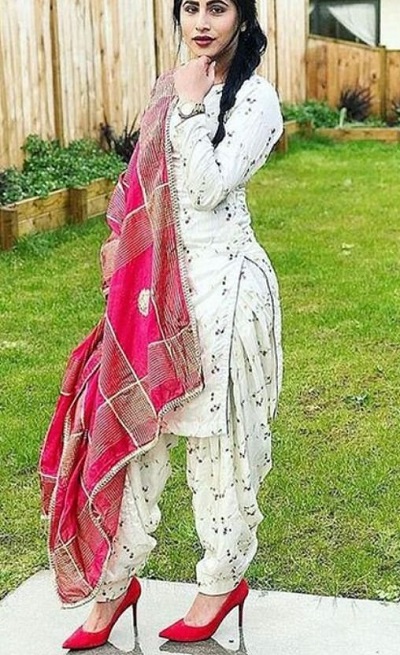 White suit design on sale punjabi