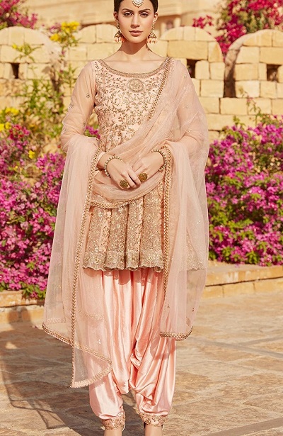 Short Anarkali Suit With Patiala Salwar