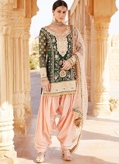 Very Short Punjabi Suit With Dupatta