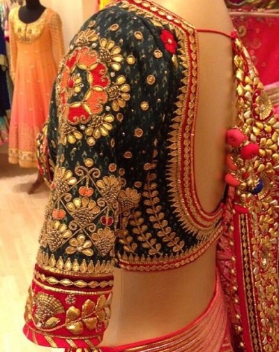 Bridal Gota Patti Inspired Blouse Design