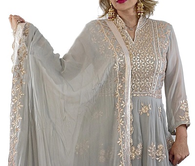 Cotton Gota Patti Anarkali suit