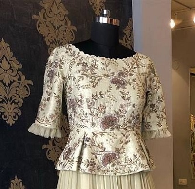 Embellished Designer Peplum Blouse