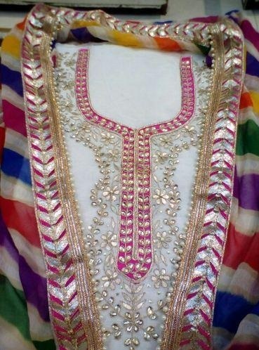 Gota Patti Suit With Colorful Dupatta