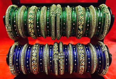 Heavy bridal bangle set