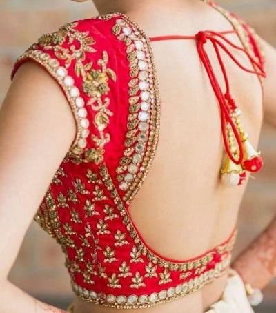 Heavy bridal blouse with Gota