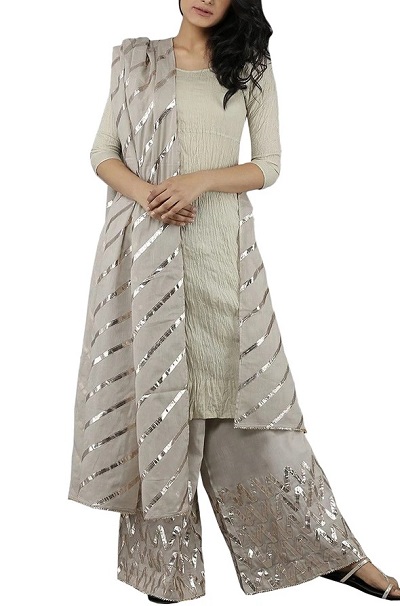 Kurta Palazzo Set with Gota Design