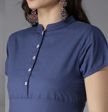 Mandarin Collar shirt style Kurta Neck design