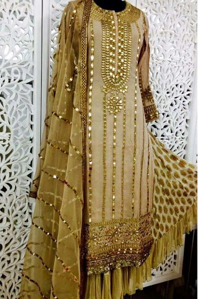 Party wear and bridal Gota work suit