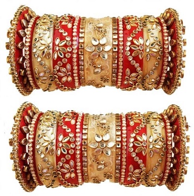 Red and Gold Classy Wedding Chura