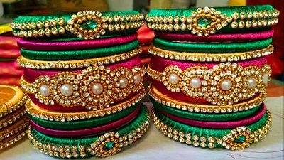 Silk Thread Wedding Bangles