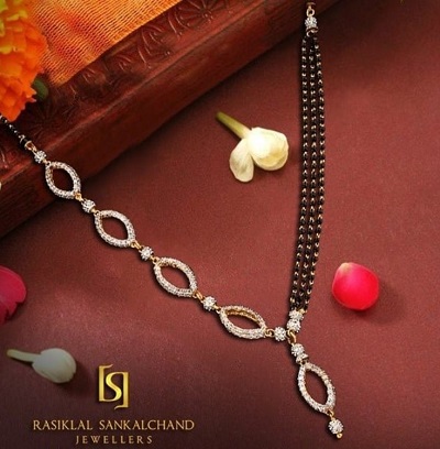 Stylish Chain Gold Mangalsutra Design