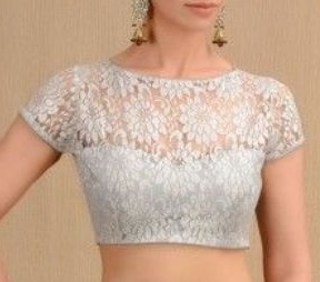 Stylish Lace Blouse With Bustier Pattern