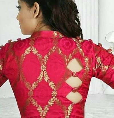 Stylish cut designer suit back pattern