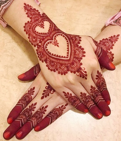 Arabic Bridal Back Hand Mehndi Pattern