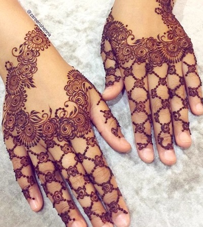 Beautiful Simple Backside Latest Arabic Mehndi Design