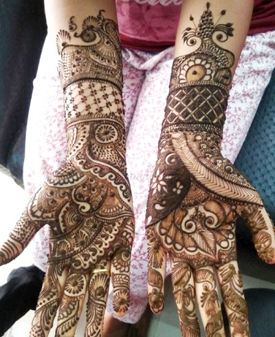 Both Full Hands Bridal Arabic Mehndi Pattern