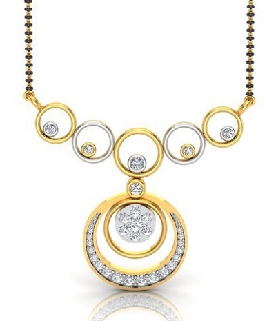 Circles in circles mangalsutra pattern idea