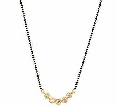 Daily Use Stylish five Bead Mangalsutra Pattern