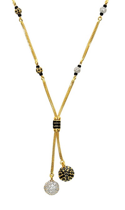 Dangling Double Ball Inspired Daily Use Mangalsutra Design