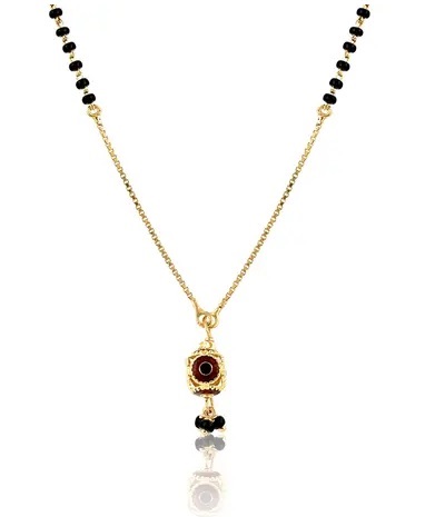 Dangling Golden Bead Inspired Mangalsutra For Daily Use
