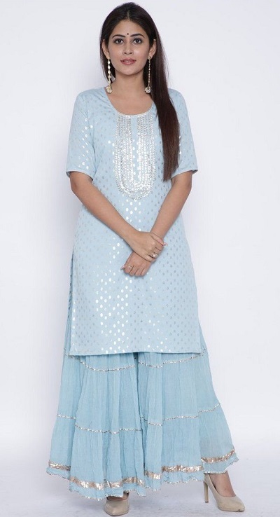 Designer Punjabi Sharara Suit Set