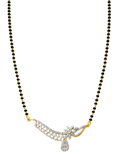 Gold Pendant Mangalsutra Lightweight Design