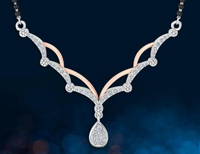 Innovative gold and diamond mangalsutra design