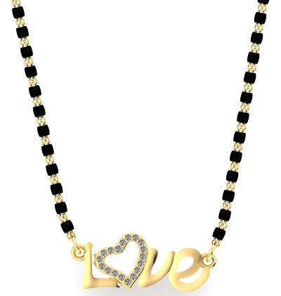 Love Mangalsutra Simple Pattern Design