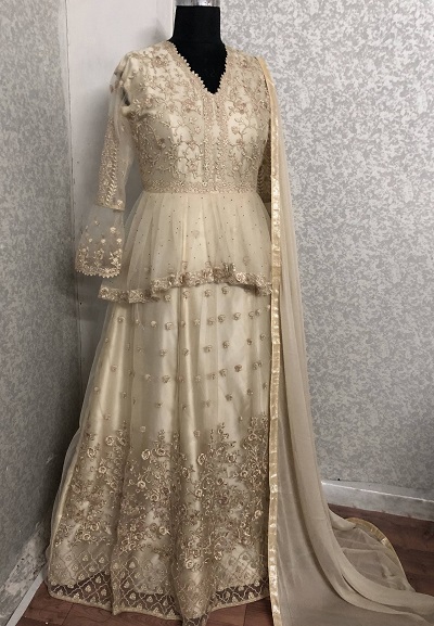 net peplum lehenga