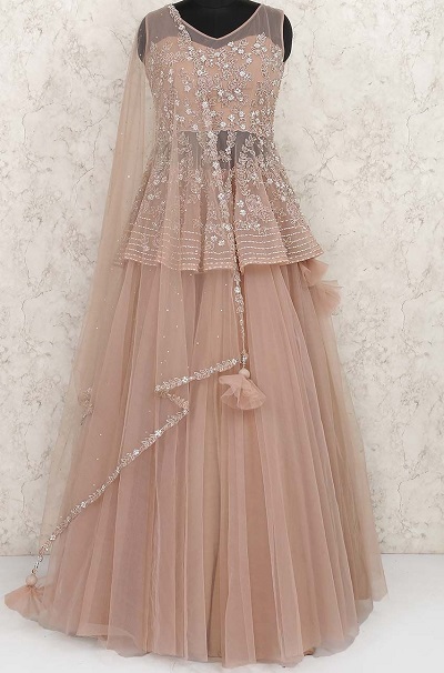 net peplum lehenga