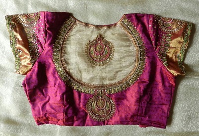 New Modal Aari Work Silk Blouse