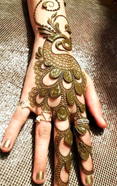 Peacock Style Very Professional Mehndi Design