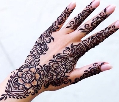 Simple Arabic Mehndi For Back Hand Sid