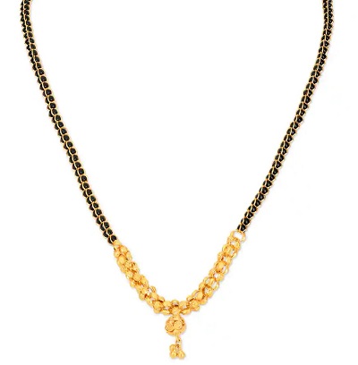 Simple Interlocked Beaded Mangalsutra Design