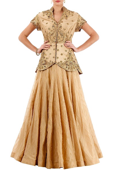 Stylish Blouse Lehenga Peplum Set